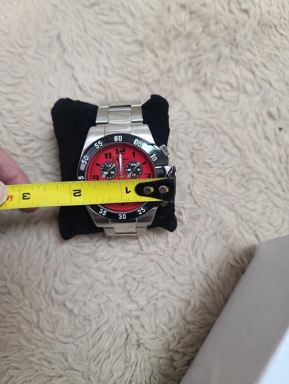 Reliance by Croton Stainless Steel Watch with Red Dial, In Original Box